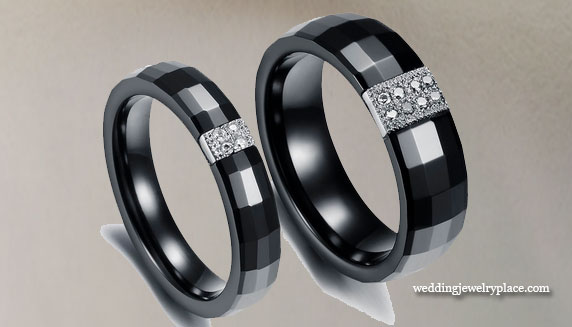 Bring black diamond wedding rings for him always be unique and memorable.